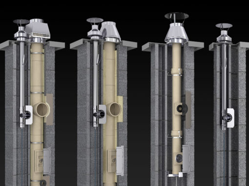 3D visualization of smokestack